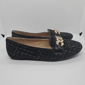 Patrizia black boucle chain loafers EU 37 US 6.5-7